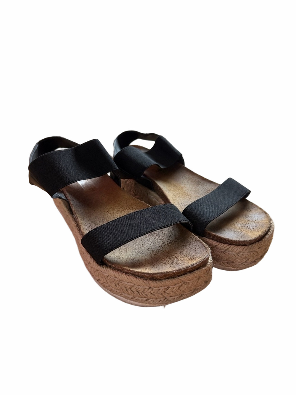 Steve Madden Women's Black Platform Espadrille Sandals